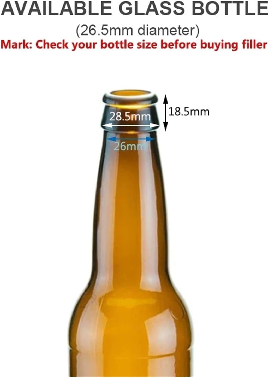 Brewing Accessories Beer Glass Bottle Filler Adapter,De-Foaming Beer Tap Adapter for 28mm PET Bottle,38mm PET Bottle,Swing Top Bottle Filing Brewing Accessories(38mm)
