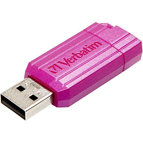 Verbatim Clé USB Pinstripe 64Go I USB 2.0 I Memory Stick USB I pour Laptop Ordinateur Portable ultrabook TV autoradio I Stick USB 2.0 I Clé USB avec mécanisme...