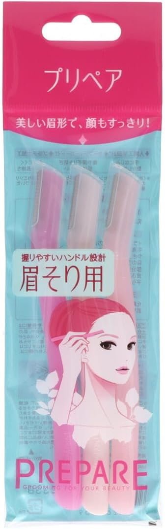 SHISEIDO 3 Piece Prepare Razor for Eyebrow, Large
