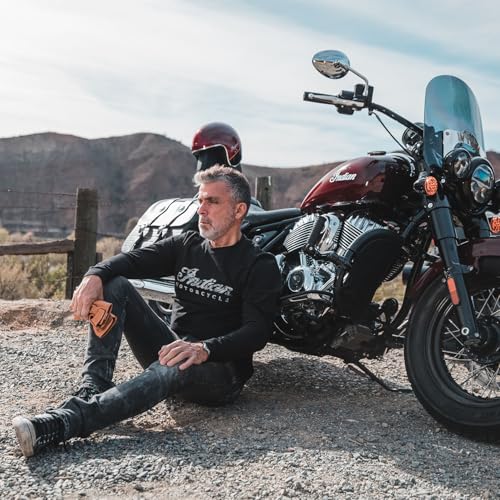 Indian Motorcycle Men's Long Sleeve Script Logo T-Shirt, Black3