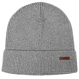 Cotton Cuffed Beanie - Men and Women - 100% Cotton (Light Grey)