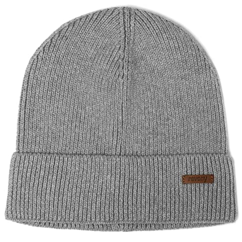 Cotton Cuffed Beanie - Men And Women - 100% Cotton (Light Grey) #TOP21