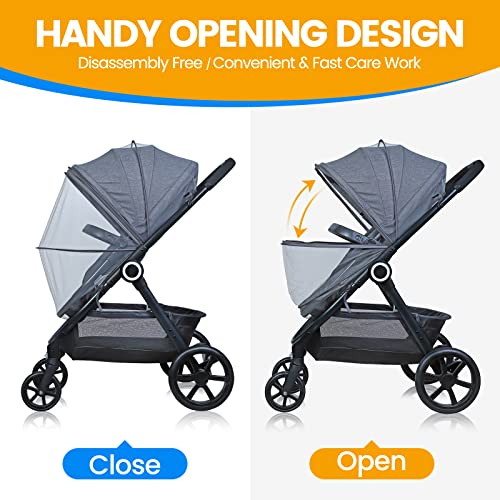 image for Orzbow Universal Mosquito Net for Stroller, Baby Bug Net with Two-Way 
