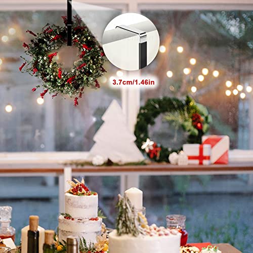 lmytdo Over Door Hooks Hangers 4Pcs Dipping Plastic Rustproof with Anti-Scratch Thickening Fits Under 3.7 cm Widths as Cabinet Hooks - Image 3
