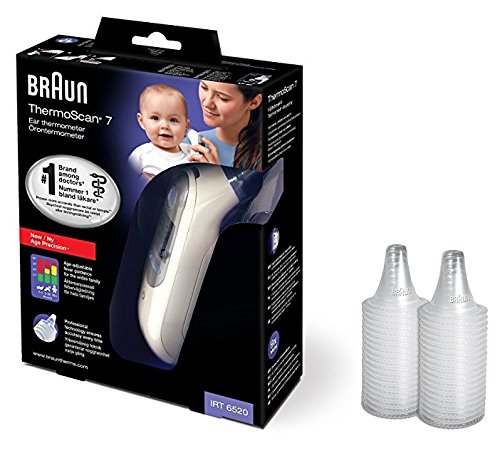 Braun Thermoscan 7 IRT6520 Thermometer + Bonus 40 ThermoScan Lens Filters