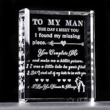 YWHL Valentine Day Gifts for Boyfriend Huaband Fiance to My Man Crystal Keepsakes I Love You Gifts...