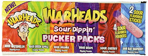 WarHeads Sour Dippin Puckers Packs 18 Count