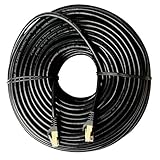 Postta LANケーブル 50M CAT7 ギガビット10Gbps 600MHz カテゴリー７ イーサネットケーブル 耐候性 屋外 ブラック