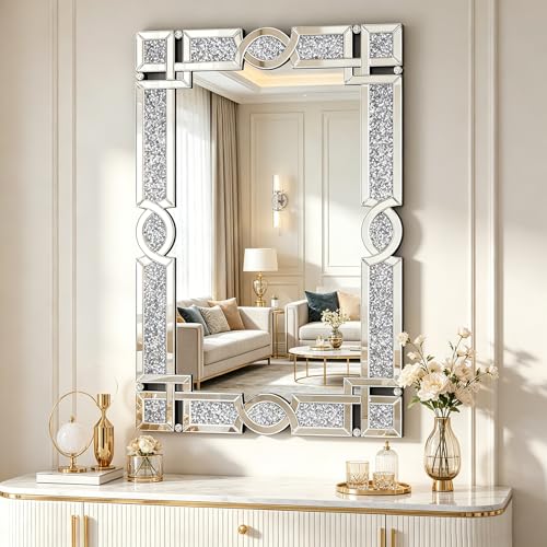 Image of Bathroom Vanity Mirrors for Over Sink, 24x36 Inche Bedroom Mirrors for Wall, Wall Mirrors Decorative for Living Room, Decorative Mirror for Decor, Entryway Wall-Mounted Mirror