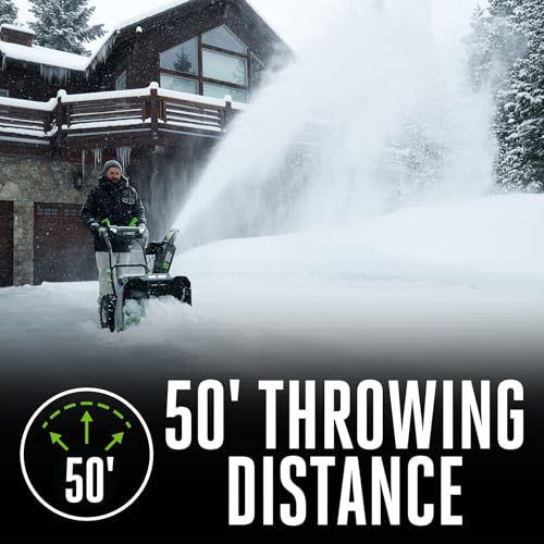 Image of EGO Power+ 24 inch Electric Snow Blower, Cordless Self-Propelled 2-Stage, Includes (2) 56V 10.0Ah Batteries and (2) Rapid Chargers