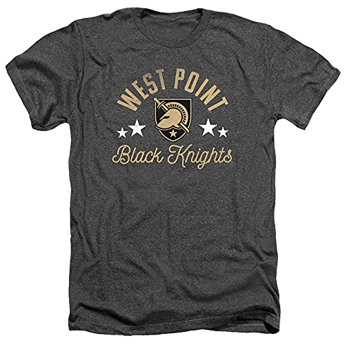 West Point United States Military Academy Official Black Knights Unisex Adult Heather T Shirt,Charcoal Heather, X-Large