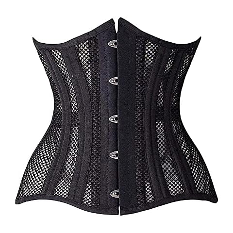 SHAPERX Longline Heavy Duty Steel Boned Corset Underbust Body Shaper Black /3XL Cover