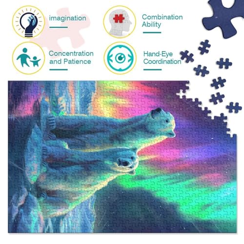 Puzzle de oso polar de 1000 piezas para compartir tardes de juego creativo en familia 4