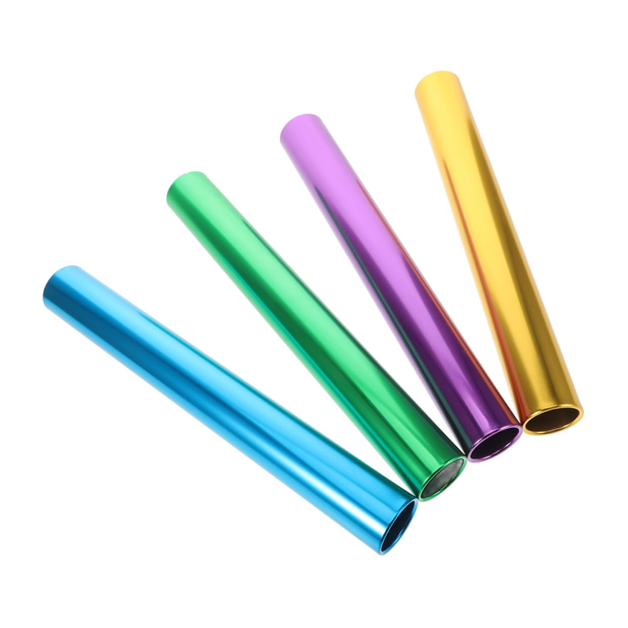 Bastones de Aleación de Aluminio Ligeros y Resistentes para Competición Escolar y Entrenamiento, Pack de 4 Piezas para Carreras de Pista