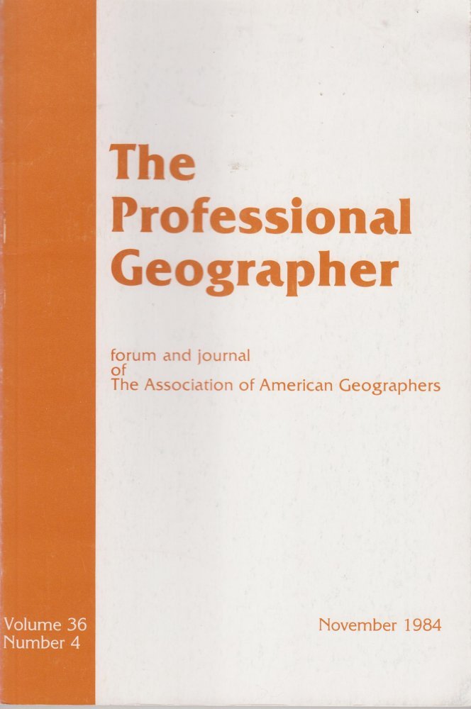 Professional Geographer, The Forum and Journal of The Association of American Geographers Vol