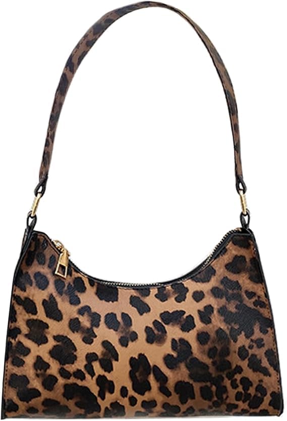 Nucalt Piel Tigre Pochette Muñeca 21x16x7cm - Bolsa Mano Mujer, Faja Removible Cremallera