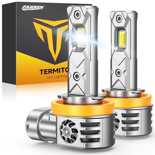 Image of FORENNER H11 H9 H8 Light Bulbs, 7th-Gen 60000LM 1200% Fog Lights, 1:1 Size 6500K White, IP68 Waterproof 70000Hrs+ Lifespan, Plug N Play, Back Up Light Assemblies Pack of 2