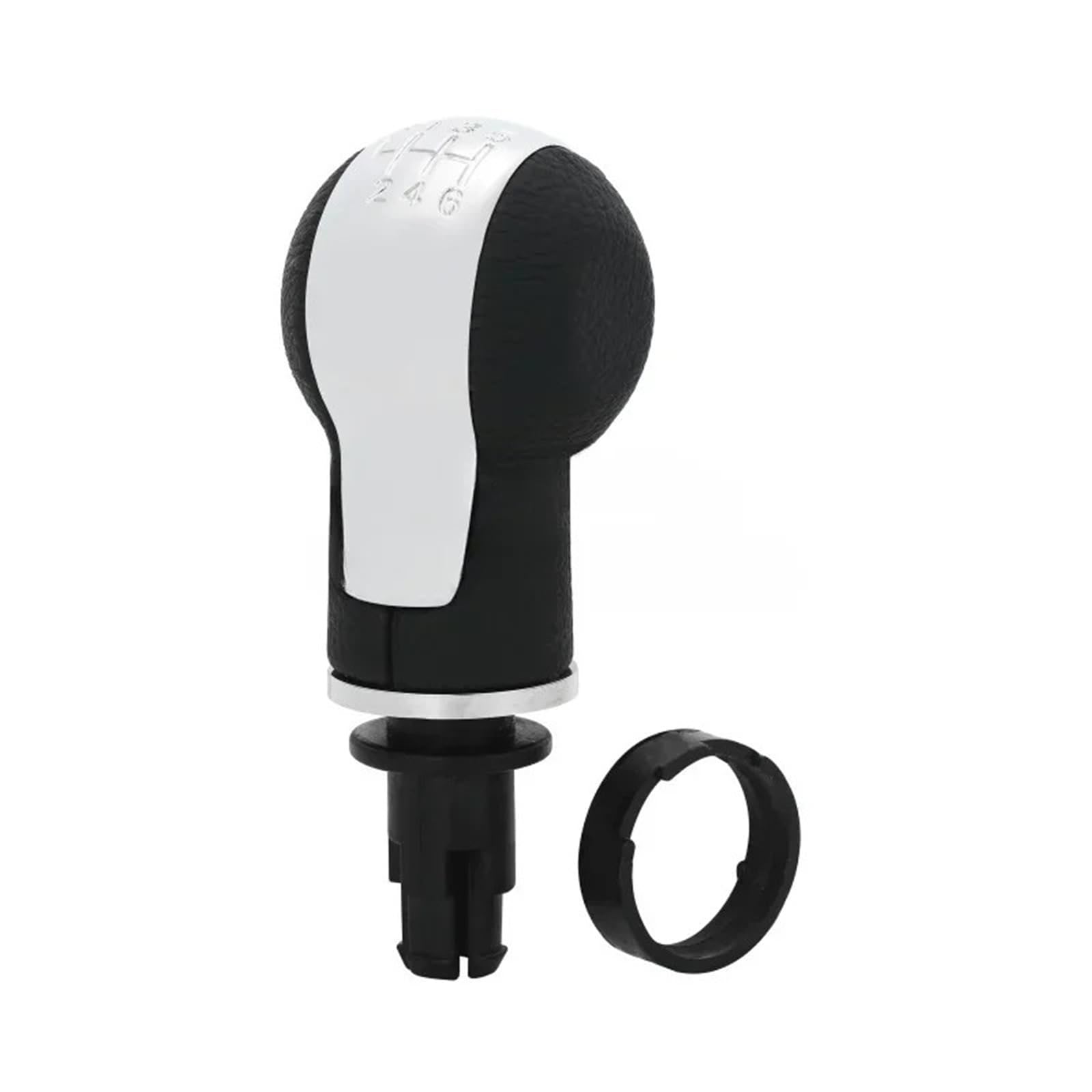 Xzcvtyw Silver 6Speed Gear Shift Knob Lever For Altea 2004-12 For Leon Ii 2005-12 For Toledo Iii 5/6 Speed Manual Gear Selector Change Gearbox Shift Car Shifter Knob Cover Car Gear Shift Stick Knob(Silver 6Speed)