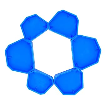 Dental Model Base Former Kit Dental Lab Model Base Set Plaster Mold Base Former Base Kit Dental Impression TraysBlue,6 Pcs Blue
