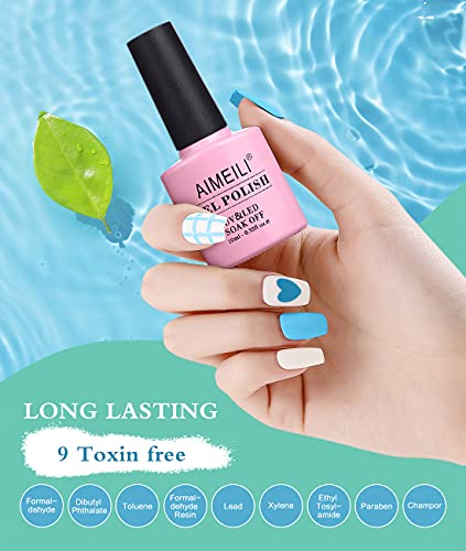 AIMEILI UV LED Gellack mehrfarbig ablösbarer Gel Nagellack Gel Nail Polish Set - 6 x 10ml - Kit Nummer 1 – Bild 6