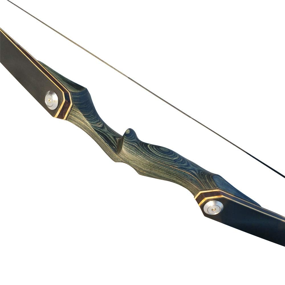 Takedown Arc Classique 60'' Arc Recourbé de Takedown tir à l'arc 30lbs 35lbs 40lbs Tir à l'arc Chasse en Bois Arc à Long Arche Adulte