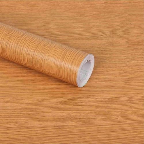 Image of CVANU Self-Adhesive Wood Grain Wallpaper Waterproof PVC Vinyl for Furniture, Door, Wardrobe & Desktop (24x60 Inch, CV10)