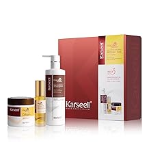 Karseell Collagen Hair Treatment Set, Deep Repair Collagen Hair Mask Shampoo and Argan Oil for Dry Damaged Hair of All Types - 2 x 16.9floz + 1.69floz