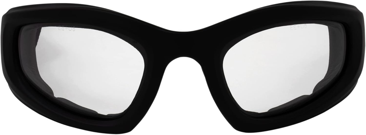 Epoch Eyewear Motorcycle Goggles Padded Riding Goggles 2 Pair Black Frame Smoke and Clear Lens - Image 6
