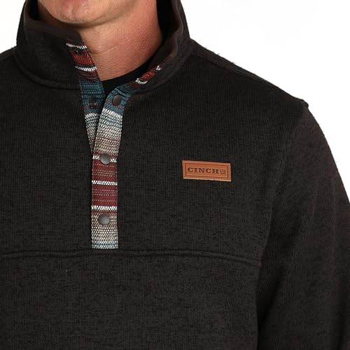 Cinch Mens Brown Sweater Pullover Brown M4