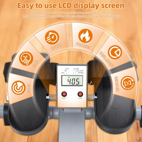 Máquina de remo hidráulica con monitor LCD y resistencia ajustable miniatura 7