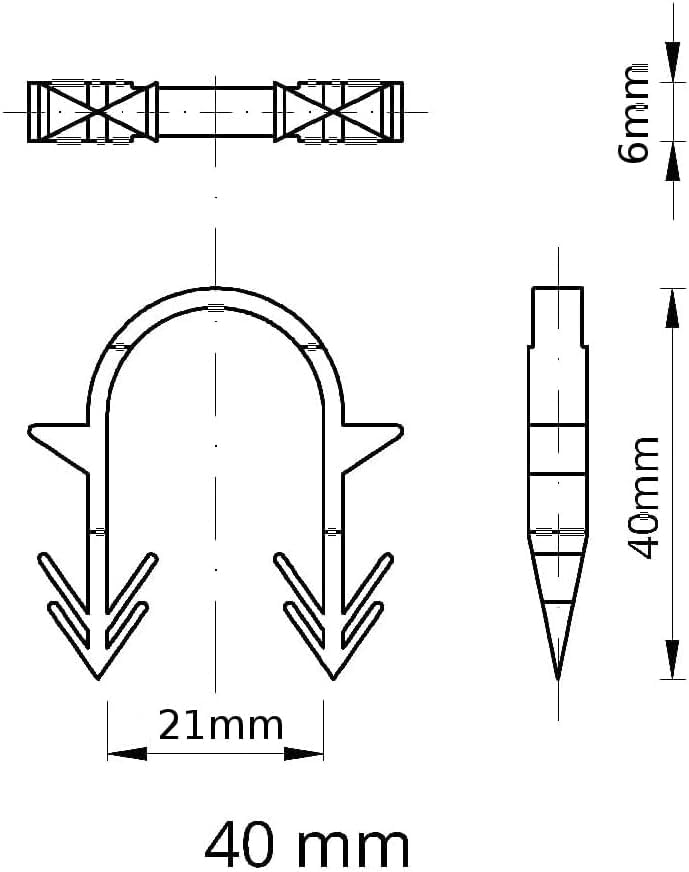 Graffette Per Tubi Riscaldamento A Pavimento - Confezione Da 250 Pezzi Per Fissaggio Sicuro - Foto 2