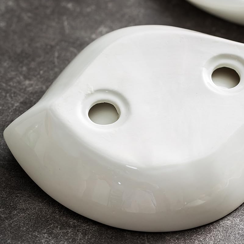 ENGENDER Piatto Ceramica Piatto in Porcellana Bianca, Piatto Isolante for Hotel, Creativo for Ristorante, stoviglie nordiche Occidentali Piatti Piani(S)