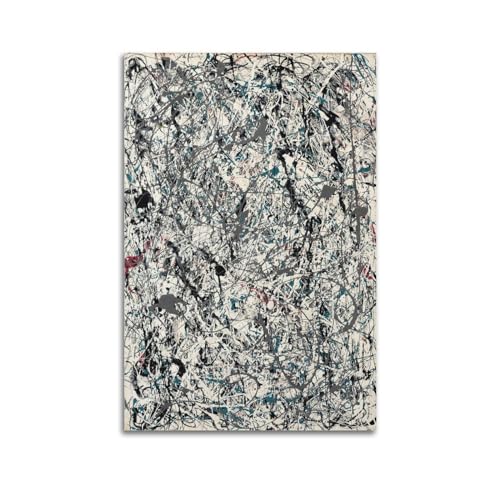 Toile Jackson Pollock numéro 19 pour moderniser une chambre à coucher mur vide