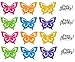Sprinkle Deco 12pack Butterfly Pastel Cupcake / Desert / Food Decoration Topper Rings with Pastel Sprinkles