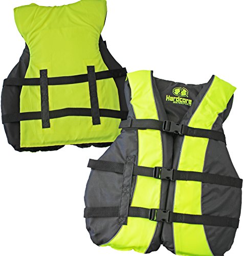 Hardcore Life Jacket Paddle Vest For Adults; Coast Guard Approved Type Iii Pfd Life Vest Flotation Device; Jet Ski, Wakeboard, Hardshell Kayak Lufe Jacket; Ideal Extra Life Jacket For Pontoon Boat #TOP2