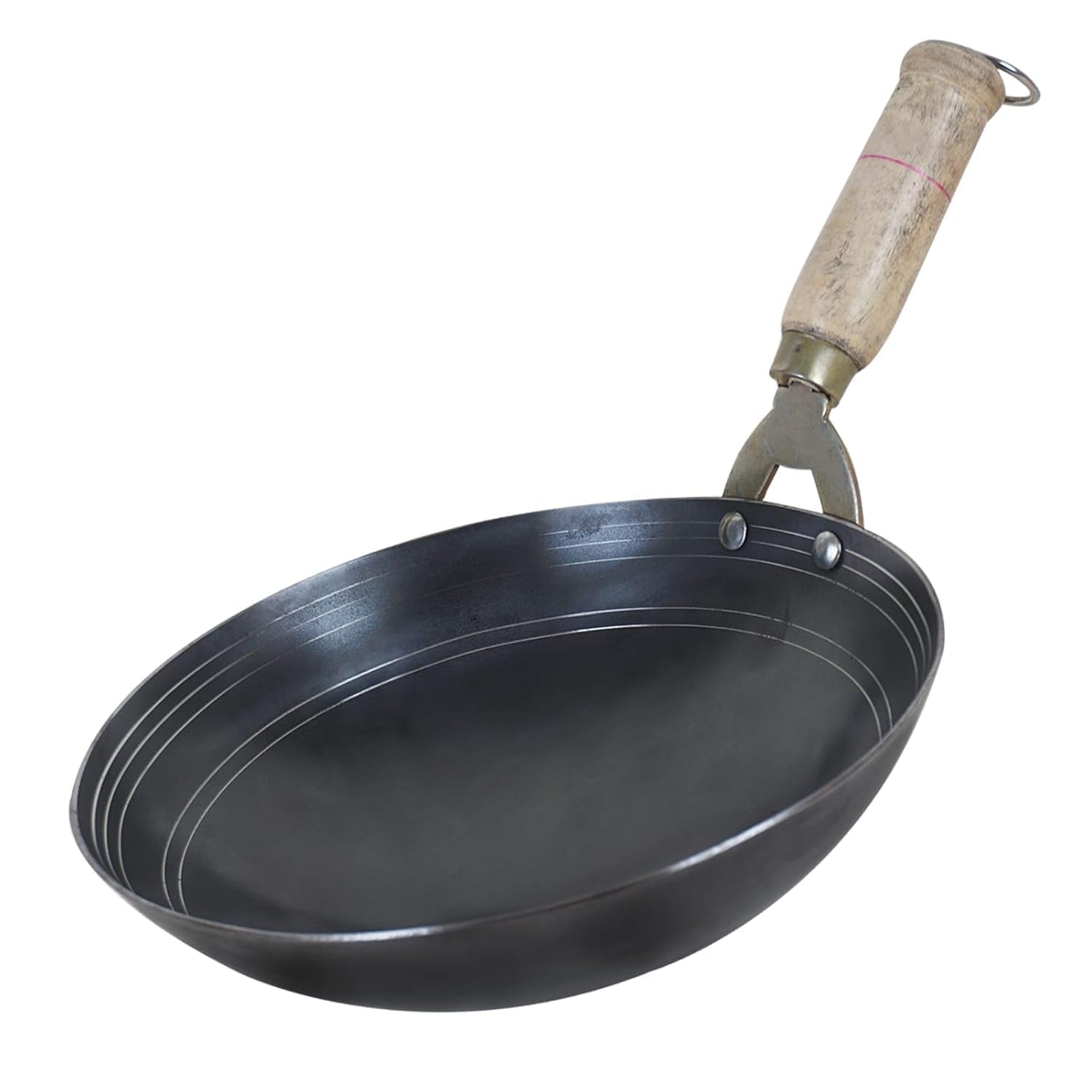 Iron Frying Pan with Wooden Handle, Non-Stick Pre-Seasoned Cast Iron Skillet, Natural Cookware for Gas and Induction, Toxin-Free Multi-Purpose Pan-picture-31