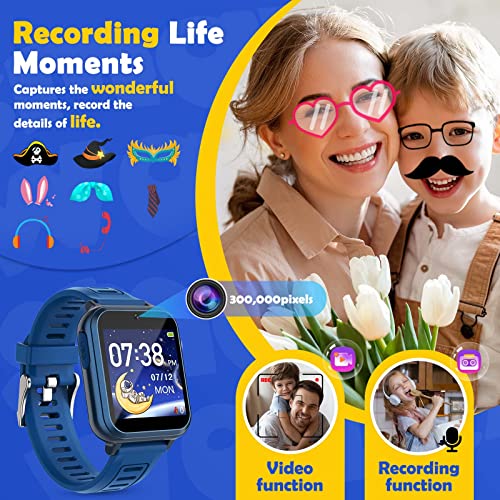 Sueseip Kids Smart Watch Boys With 24 Games,Touchscreen Camera Video Music Player For Boys Watches Ages 7-10,With Pedometer Alarm Kids Watches Birthday Gift For 5 6 Year Old Toys For Boys Age 8-12 #TOP3