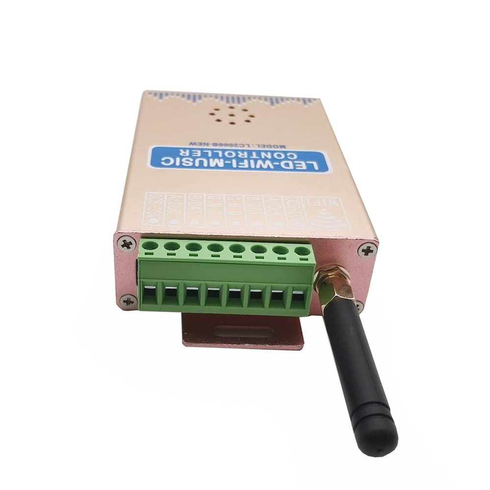 LC2000B WIFI SPI - Controlador de espectro de música RGB para WS2812B LED Digital Pixel Stripe 8-2048 píxeles LED con construido