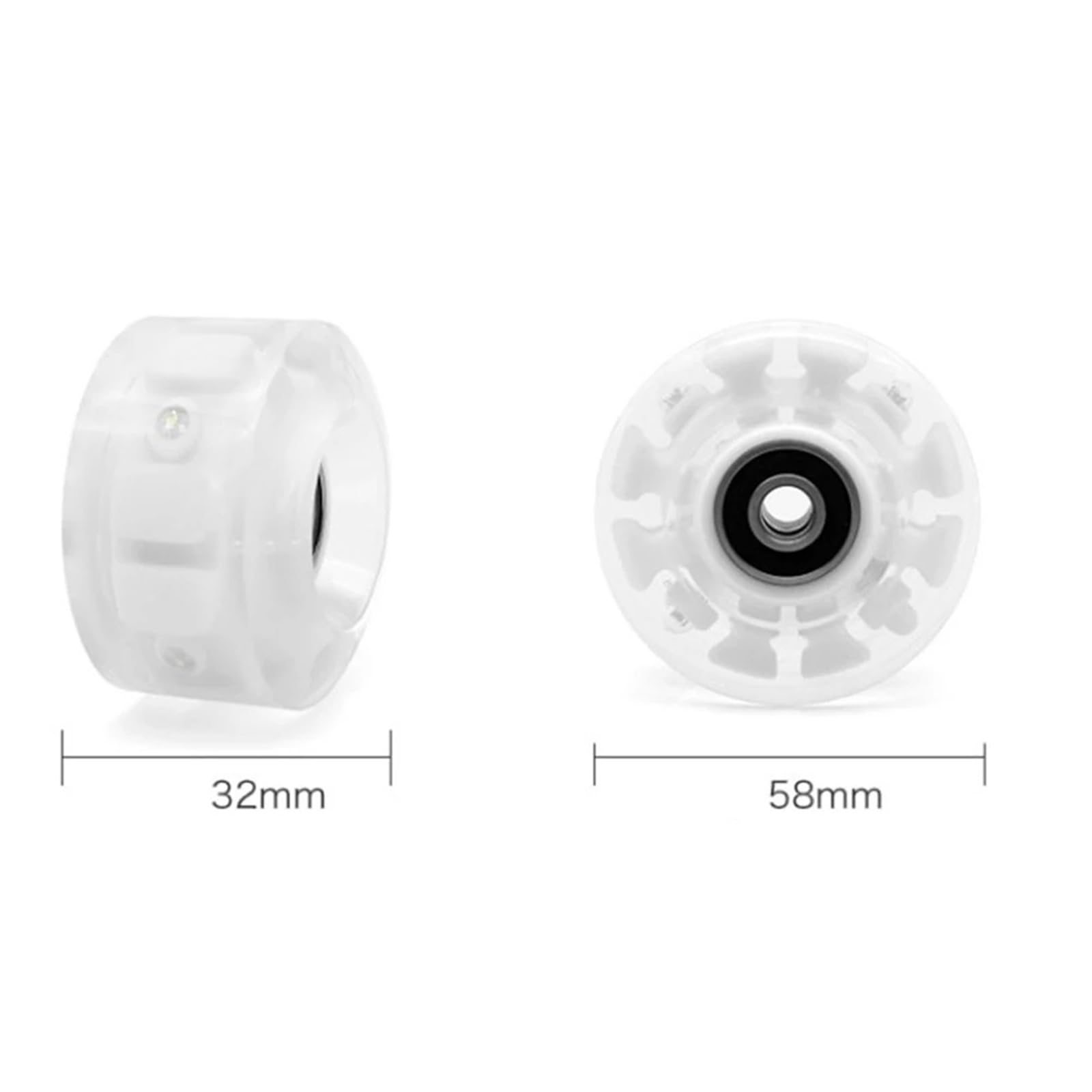 Ruedas para Patines Ruedas for patines, 8 Uds., ruedas Flash iluminadas con 1 llave for, accesorios for patinetas cuádruples(Green)