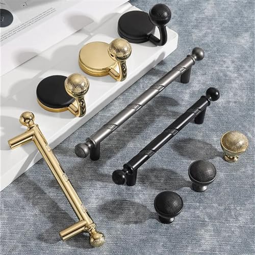 Boutons de tiroir de commode gris perle en alliage de zinc