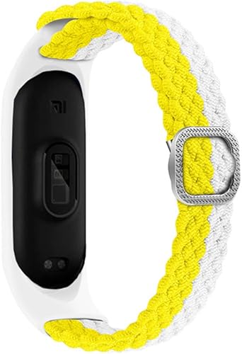 Trenzado Solo Loop ajustable compatible con Xiaomi Mi Band 6 5 4 3, correa deportiva ajustable trenzada de nailon para Xiaomi Mi Band 5 6 Mi Band 4 3