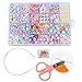 Produktbild Zasiene Perlen Zum Auffädeln Kinder 24 Gitter Perlen Kinder Schmuck Schnurset Perlenschmuck Ketten Basteln Geburtstagsgeschenk für 4Kinder mit Handwerkzeuge für DIY Armbänder Selber Machen