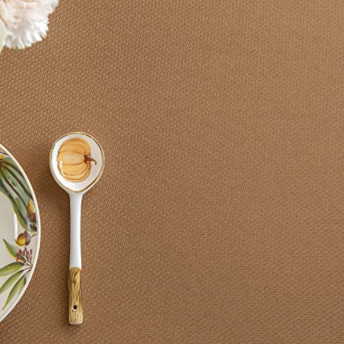 Maxmill MM-NOVA-AMBER BRONZE-52X52 Harvest Square Tablecloth Stain Resistant Waterproof Wrinkle Resistant Washable Soft Table Cloth thumb #7
