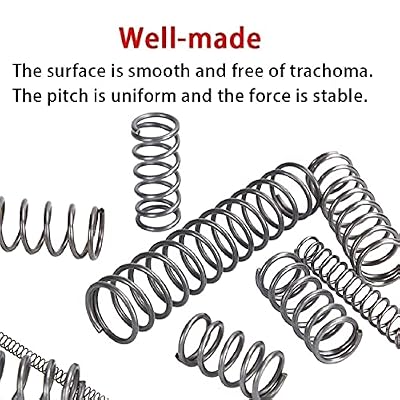 5PCS, Compressed Springs, 2.5mm Wire Diameter x 17mm Outer Diameter x (20-100) mm Free Length, Spring Steel Compressed Springs(2.5x17x80mm)