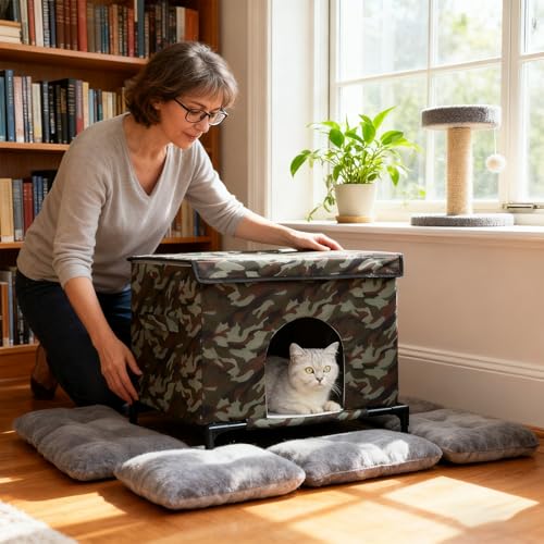 Maison de chat extérieur abri chaud pour chaton et chien