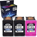 ESTON ReManufactured Ink Cartridge Replacement for HP 61XL 61 XL Ink for Envy 4500 4501 4502 4504 55