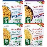 Pasta Zing Microwavable Variety Pasta Pack of 7 | 2x Elbow, 2x Farfalle, 2x Spaghetti, 1x Fusilli Pasta | Microwave Pasta Ready To Eat in 60 Sec - Fully Cooked -100% Durum Wheat 7.05 Ounce