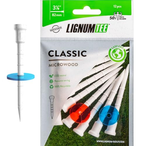 Tees de golf en microbois LIGNUM durables de 82 mm pour en finir avec la perte de hauteur de balle