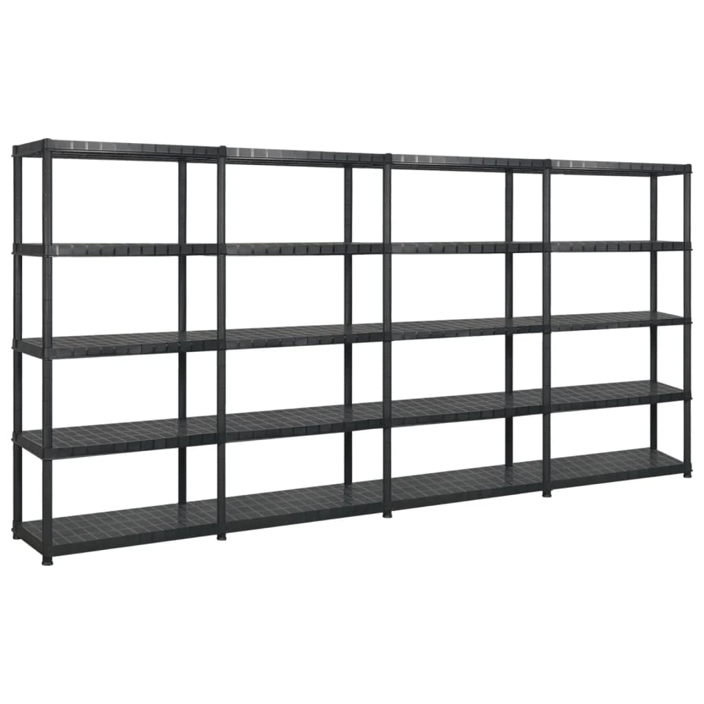 Étagère de Rangement à 5 Niveaux Noir 340x40x185 cm Plastique,Entreprise & Industrie,Stockage Industriel,Étagères industrielles,32.4 kg-3059861