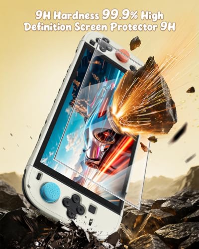 Image of FYOUNG Switch 2 Cover Case, Dockable Hard Protective Shell for Nintendo 2 | Slim Shockproof Case with 9H Tempered Glass Screen Protector, PC Hard Cute Protective Case, Kickstand Cutout
